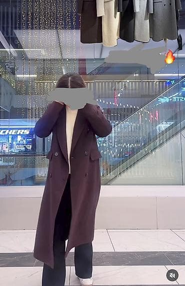 ted baker: Женская укороченная куртка из замши+пальто (коричневый цвет) — 3