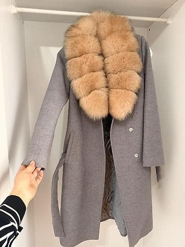 чёрное пальто оверсайз zara: Женское пальто с объемным меховым воротником - Материал пальто — 2