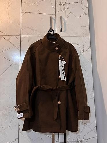 день сяпина: Пальто, Осень-весна, Стеганый, Короткая модель, С поясом, XL — 1