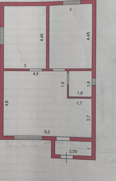 дом село новопавловка: Дом, 59 м², 3 комнаты, Собственник, ПСО (под самоотделку) — 12