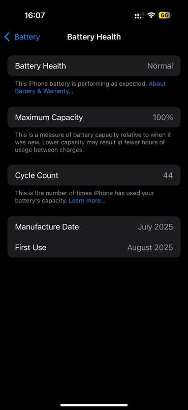телефон бву: IPhone 16 Pro, Б/у, 256 ГБ, Desert Titanium, Коробка, 100 % — 7
