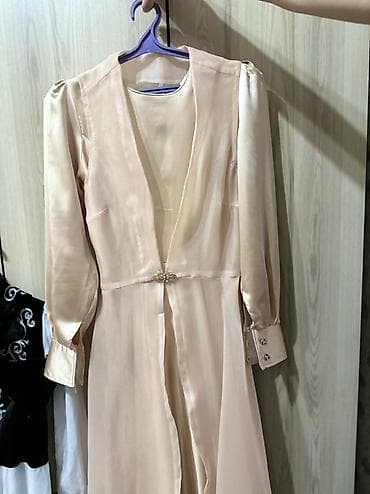 вечернее платье греческий: Вечернее платье, А-силуэт, Длинная модель, Шифон, С рукавами, S, M, L — 1