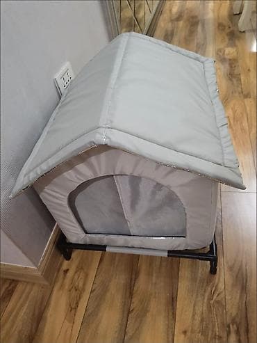 Теплый домик для питомца на приподнятой раме - Тип: закрытый at lalafo.kg Теплый домик для питомца на приподнятой раме - Тип: закрытый