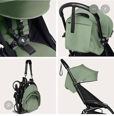 olive: Люлька Babyzen YOYO Bassinet, цвет зеленый ) - Совместима с колясками — 3