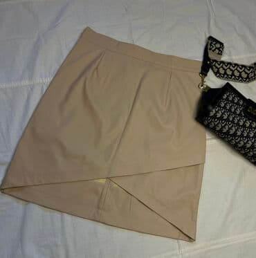 теннисный юбка: Юбка, Модель юбки: Прямая, Мини, Натуральная кожа, По талии, На запах, С вырезом — 2