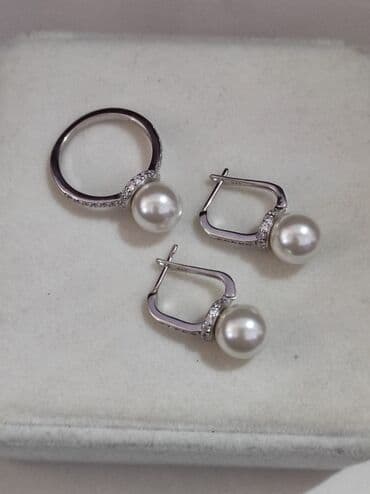 свадебные платья от производителя: Серебряный Набор Жемчуг Серебро 925 пробы Дизайн Италия Размеры — 1