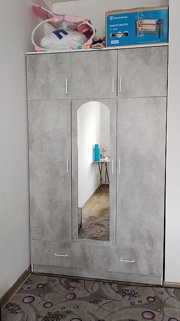 Оңдоп-түзөө жана курулуш: Шкаф-купе/распашной трехстворчатый с зеркалом - Материал: ЛДСП с — 1