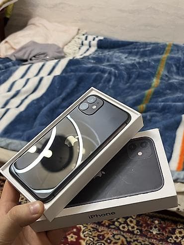 айфона 8: IPhone 11, 128 ГБ, Черный, Коробка, 75 % — 1