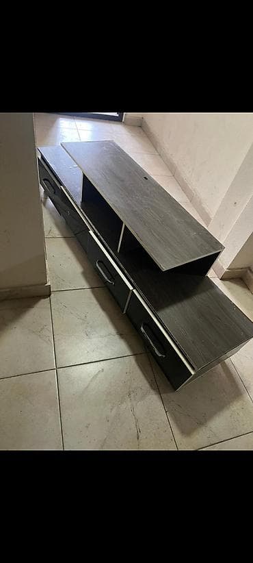 тумбочк: Тумба и подставка для телевизора, Напольная, ЛДСП, цвет - Коричневый — 2