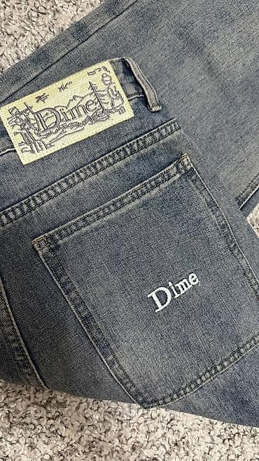 дайм джинсы: Джинсы Dime - Модель: прямой крой, средняя посадка - Цвет: выцветший — 4