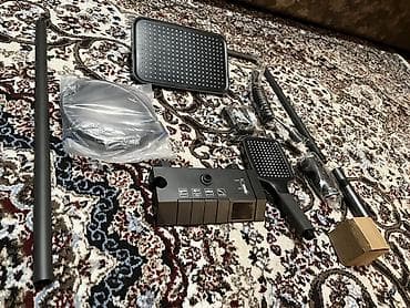 Смесители для ванны и душа: Душевая система с верхним и ручным душем, матовый черный - — 5