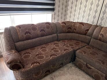 продаю кресло кровать: Комплект мягкой мебели, Б/у, цвет - Коричневый — 3