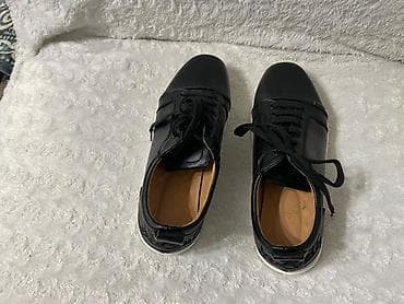 louboutin: Мужские кеды из черной кожи Одеты один раз. - Материал: натуральная — 2