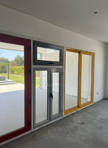 терезе пластиковые: Алюминиевые двери и окна с панорамным остеклением - Материал — 1