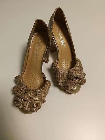 golden party: Туфли, 36, Fashion, Новый, цвет - Золотой — 2