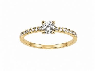 Личные вещи: Кольцо «Royal Spark» из желтого золота 585 Элегантное кольцо с — 3