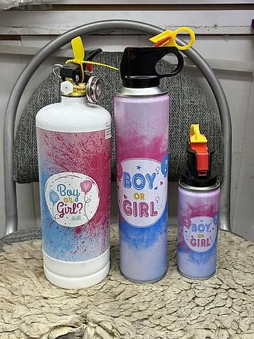 шарики для гендер пати: Гендерные хлопушки-огнетушители для Gender Reveal - Формат: баллоны в — 1