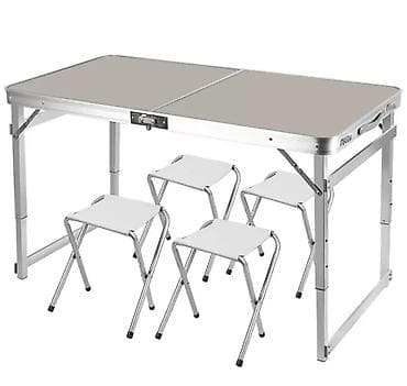 small table: Складной стол с стульями - Комплект: раскладной стол + 4 складных — 1