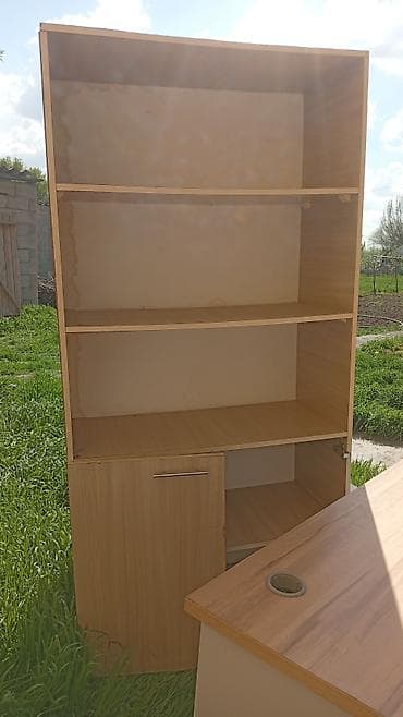 стол офисные: Офисный стеллаж, Б/у, ЛДСП, цвет - Бежевый — 1