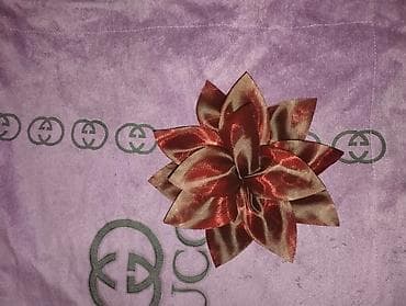 тунгуч 1: Текстильные броши-цветы ручной работы - Материал: атлас/сатин с — 6