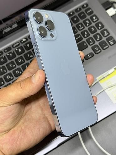 redmi note 19: IPhone 13 Pro Max, Б/у, 256 ГБ, Sierra Blue, Защитное стекло, Чехол, 100 % — 2