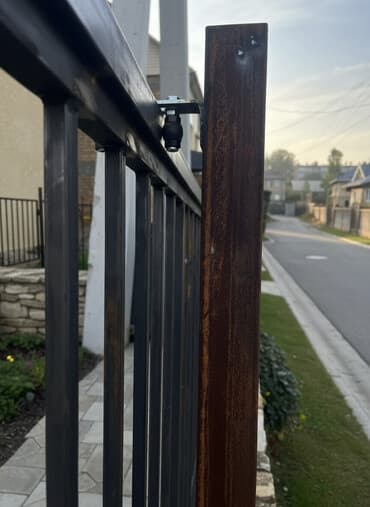 Ворота автоматические откатные. Роликибалки, Консольная система