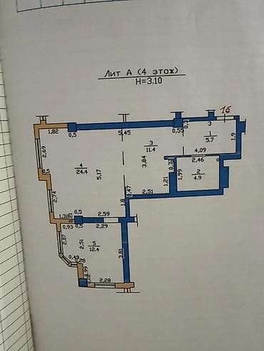 Квартиры: 2 комнаты, 60 м², Элитка, 4 этаж, Косметический ремонт — 1