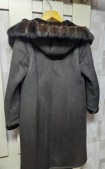 Шорты: Дубленка размер 48-50. цвет темно коричневый. мех натуральный норка — 4