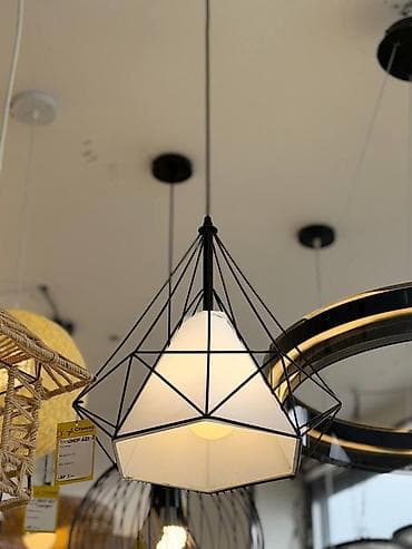 study lamp: Подвесной светильник в современном геометрическом стиле. - Плафон в — 1