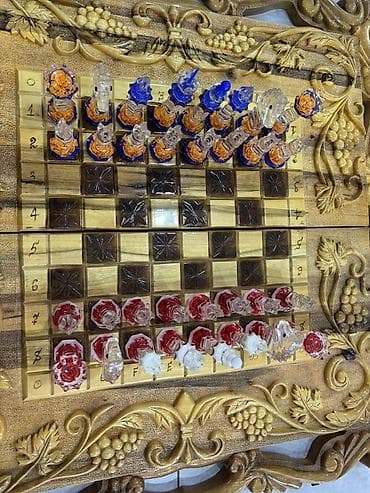 нарды ручной работы: Нарды шашки шахматы ручная работа из массива дерева. фигуры ручной — 7