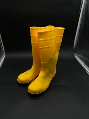 сапоги из натурального меха и кожи: Резиновые сапоги с металичечкой защитой турция — 8