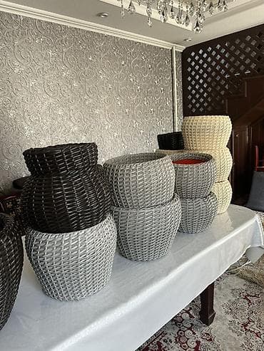 4 pot: Плетёные кашпо для дома и сада - Материал: ротанг/пластик под ротанг — 8