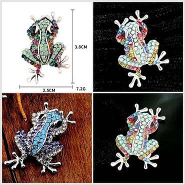свитер: Броши лягушки со стразами 🐸✨ Яркие, эффектные броши-лягушки — 2