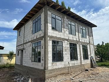 каркас дом: Двухэтажный дом (коробка с крышей и окнами) - Конструкция — 4