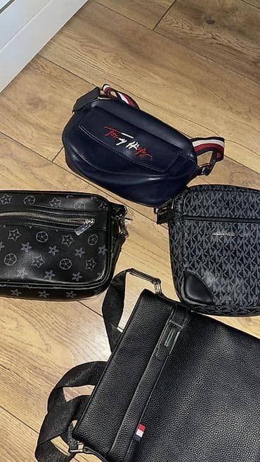 Классическая сумка, Tommy Hilfiger, Материал: Искусственная кожа, Застежка на молнии, Мужские