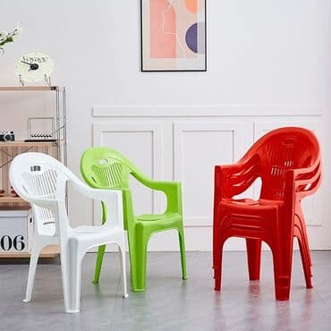 Пластиковый стул, Новый, Самовывоз, Платная доставка, цвет - Зеленый at lalafo.kg Пластиковый стул, Новый, Самовывоз, Платная доставка, цвет - Зеленый