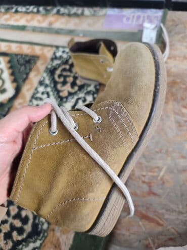 отдам даром дания: Замшевые ботинки-дерби (челси/дезерты) на шнуровке. турецкое — 2