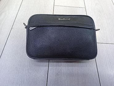 барсетки carhartt: Мужская сумка-барсетка Bindwood. - Материал: фактурная черная кожа — 1