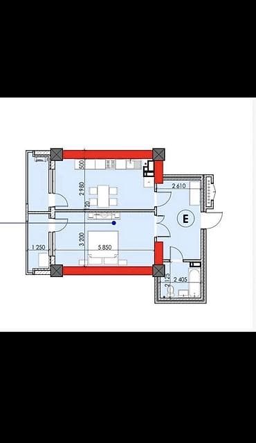нур лофт: 1 комната, 60 м², Элитка, 13 этаж, ПСО (под самоотделку) — 5
