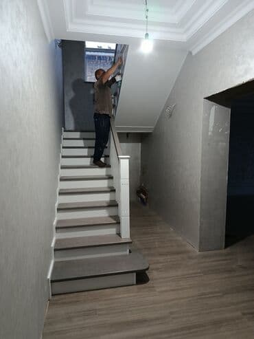 Дизайн, проектирование: Деревянная лестница Для дома, Форма лестницы: П-образная — 18