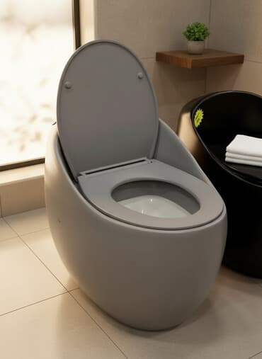 уличный туалет: Унитаз Напольный, Новый, Материал: Керамика — 1