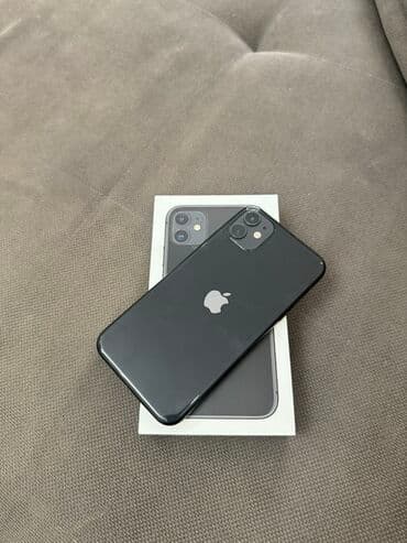 iphone бу телефон: IPhone 11, Б/у, 128 ГБ, Черный, Коробка, 82 % — 2