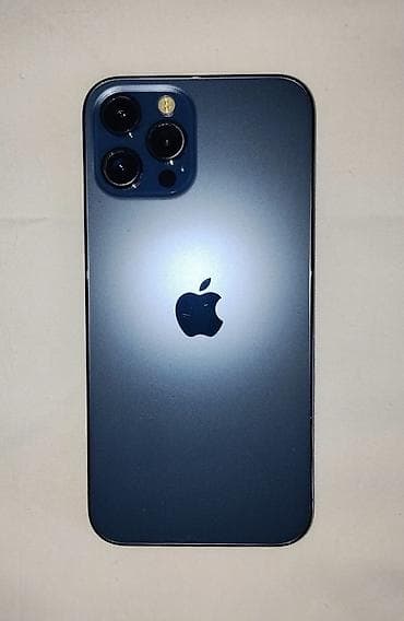 детская колонка с микрофоном: IPhone 12 Pro Max, Б/у, 128 ГБ, Pacific Blue, Защитное стекло, Чехол, Кабель, 84 % — 1