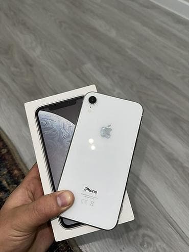 iphone xr цена в бишкеке: IPhone Xr, Б/у, 64 ГБ, Белый, Кабель — 6
