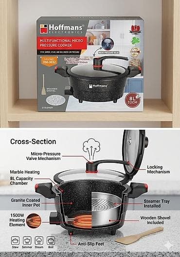 Многофункциональная микровысокая скороварка Hoffmans Electronics