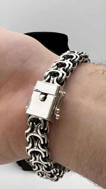 эксклюзивные свадебные пригласительные: Цепь Император, выполненная из серебра 925 пробы. Звенья цепи — 6