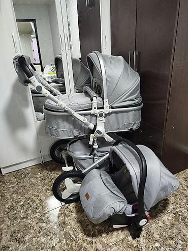 Коляска, цвет - Серебристый, Новый at lalafo.kg Коляска, цвет - Серебристый, Новый