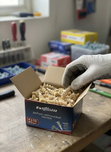 саморезы бишкек: Дюбели нейлоновые "Улитка" от ExpoProfil размером 14x32 мм — 1