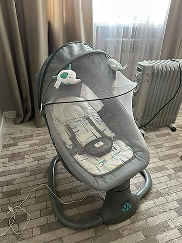 Детский шезлонг, Электронная, Другой материал, цвет - Серый