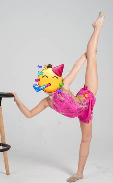 купальник для художественной: Гимнастический купальник для выступлений на 8-11 лет в отличном — 3